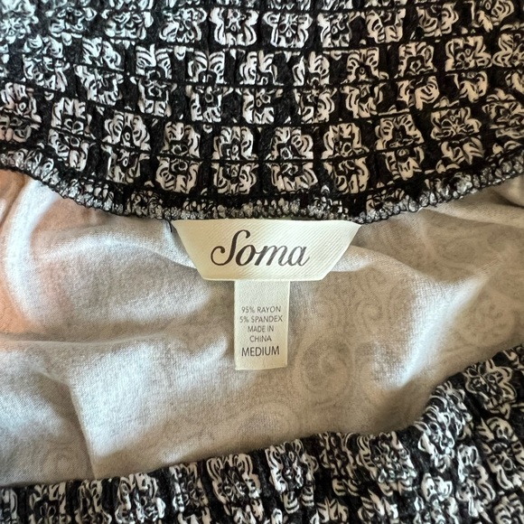 SOMA Jumper Romper M Strapless Pockets Black White - Picture 5 of 8